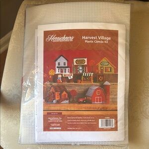 New in bag Vintage Herrschners Harvest Village plastic canvas kit